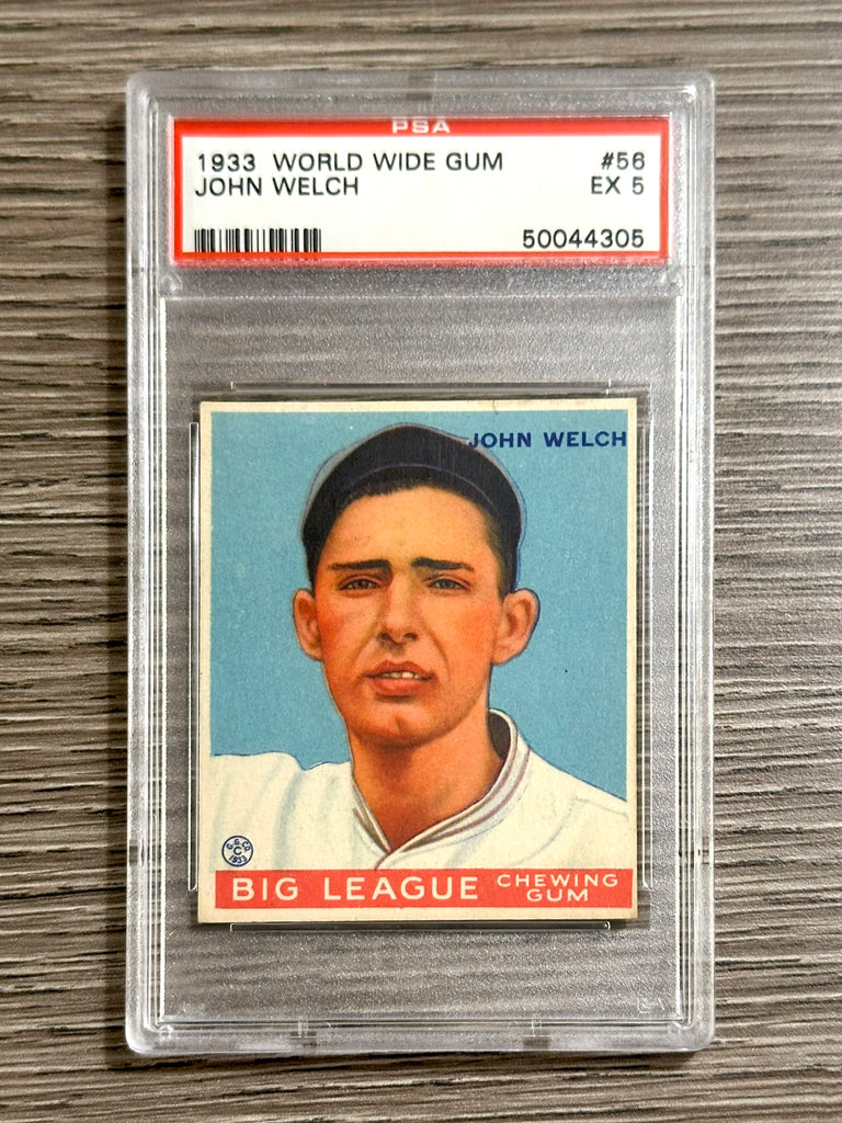 1933 World Wide Gum #56 John Welch (Red Sox) - PSA 5