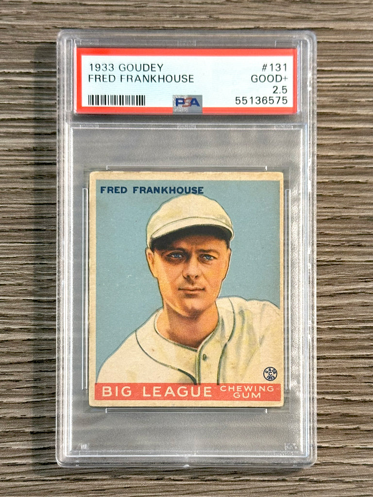 1933 Goudey #131 Fred Frankhouse (Braves) - PSA 2.5