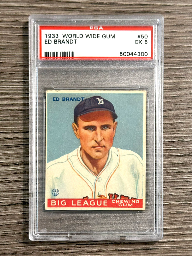1933 World Wide Gum #50 Ed Brandt (Braves) - PSA 5