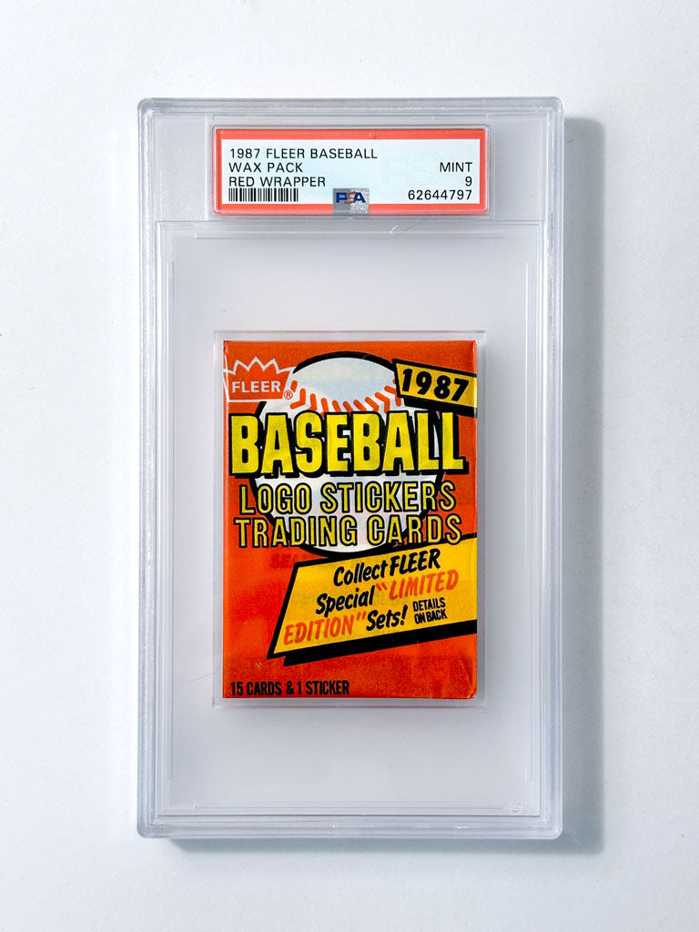 1987 Fleer Baseball "Red Wrapper" Wax Pack - PSA 9