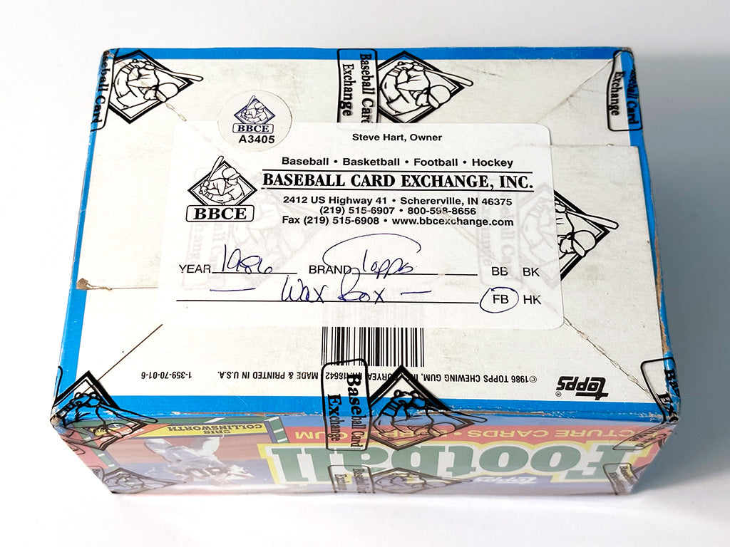 1986 Topps Football Wax Box - BBCE Authenticated