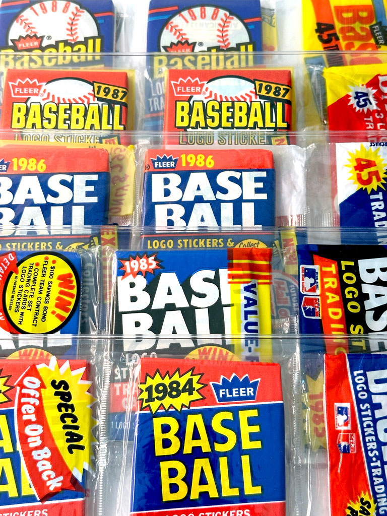 1984 through 1988 Fleer Baseball Wax Rack Lot