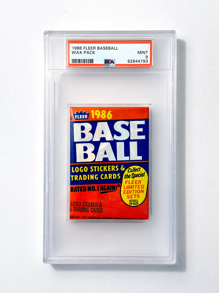 1986 Fleer Baseball Wax Pack - PSA 9