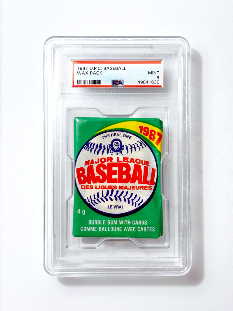 1987 O-Pee-Chee Baseball Wax Pack - PSA 9 (original style holder)