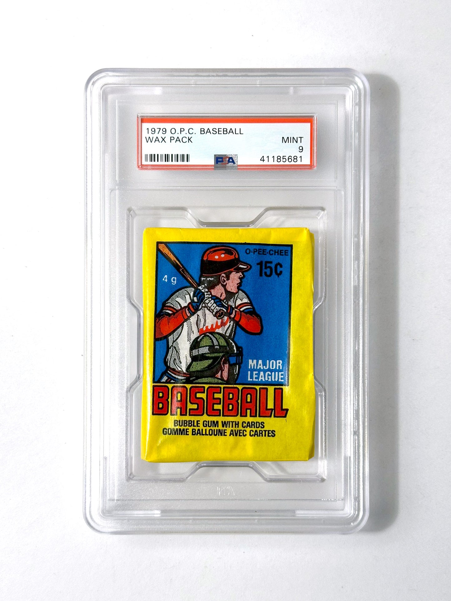 1979 O-Pee-Chee Baseball Wax Pack - PSA 9 (original style holder)