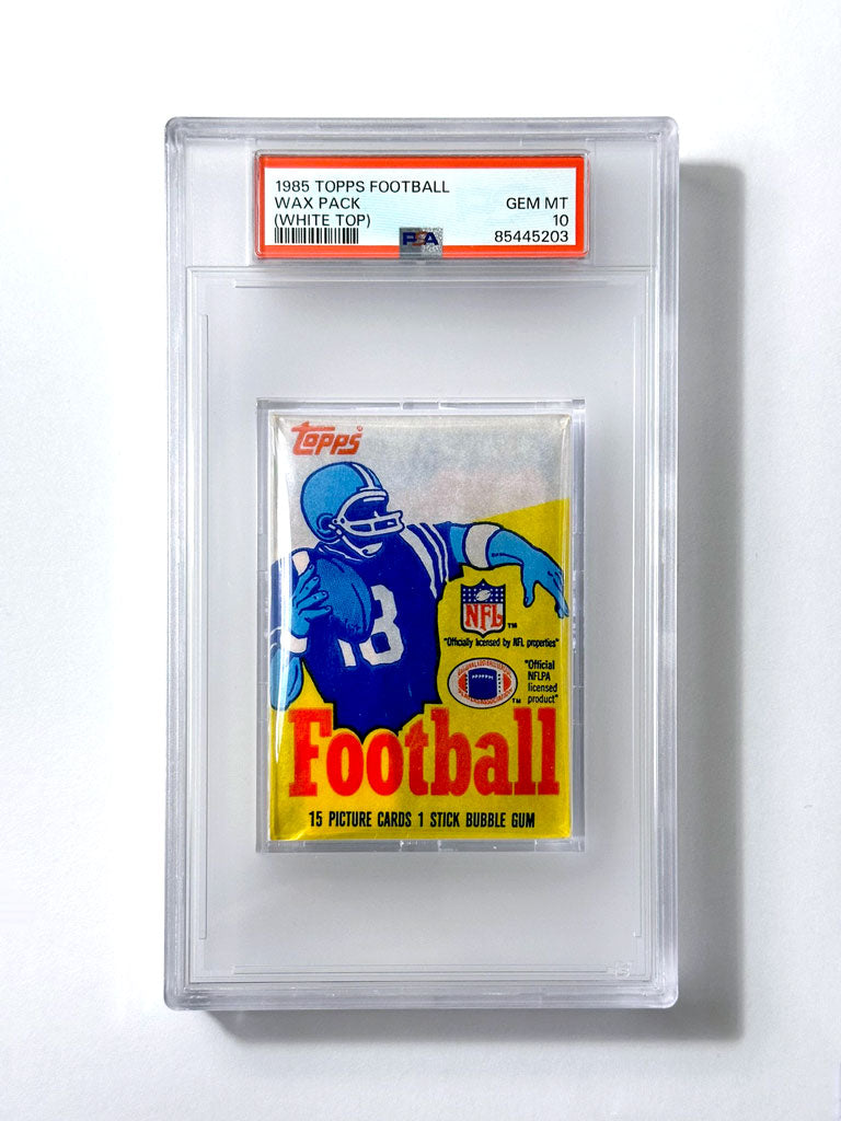 1985 Topps Football "White Top" Wax Pack - PSA 10
