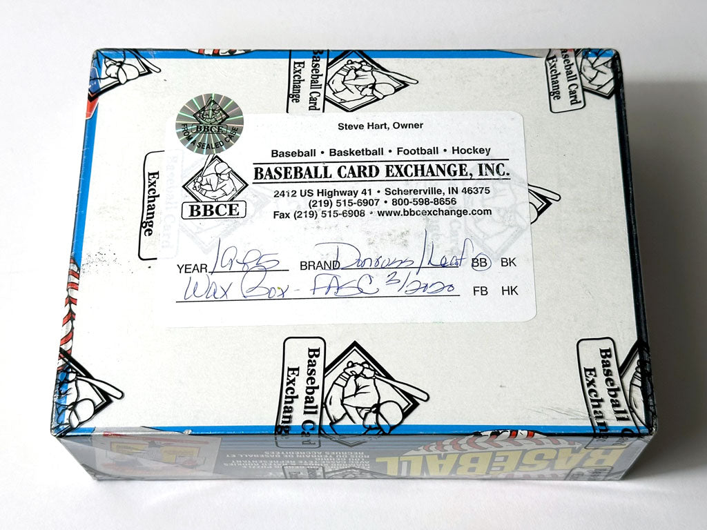 1985 Leaf Baseball Wax Box - BBCE Authenticated (FASC)