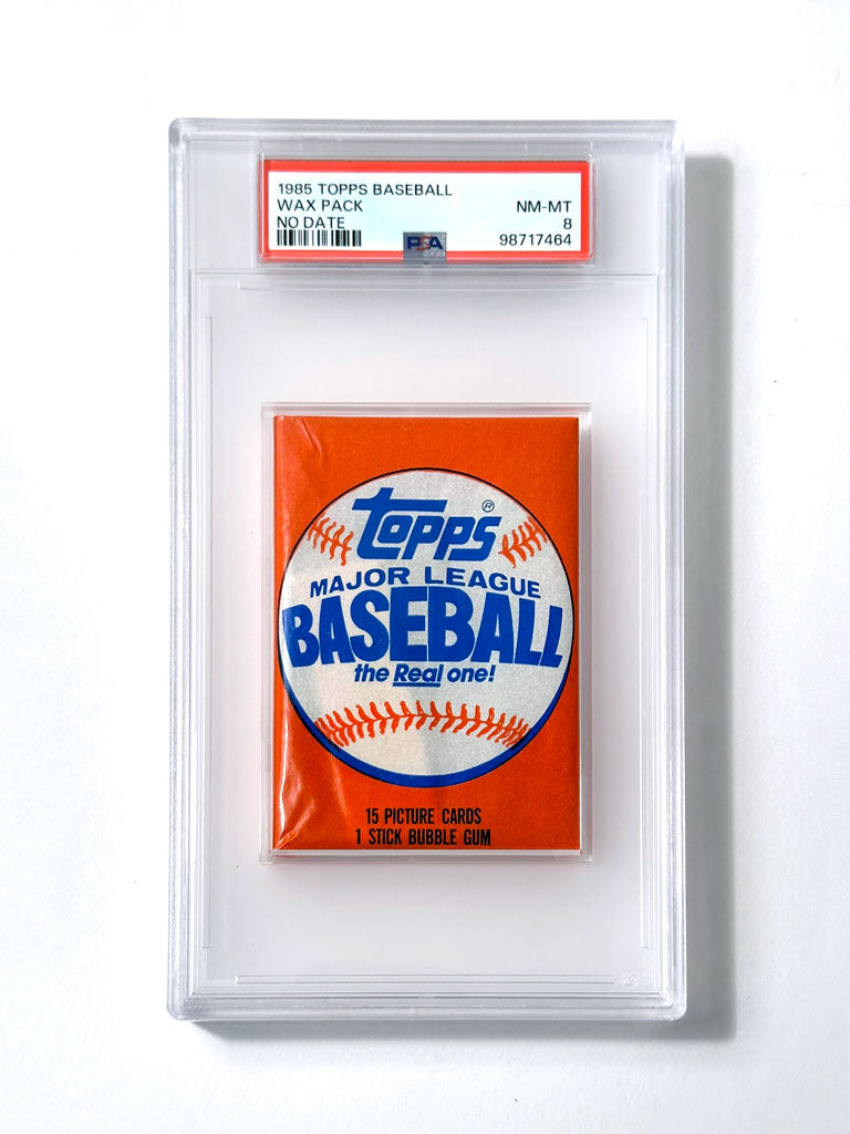 1985 Topps Baseball Wax Pack (No Date Wrapper) - PSA 8