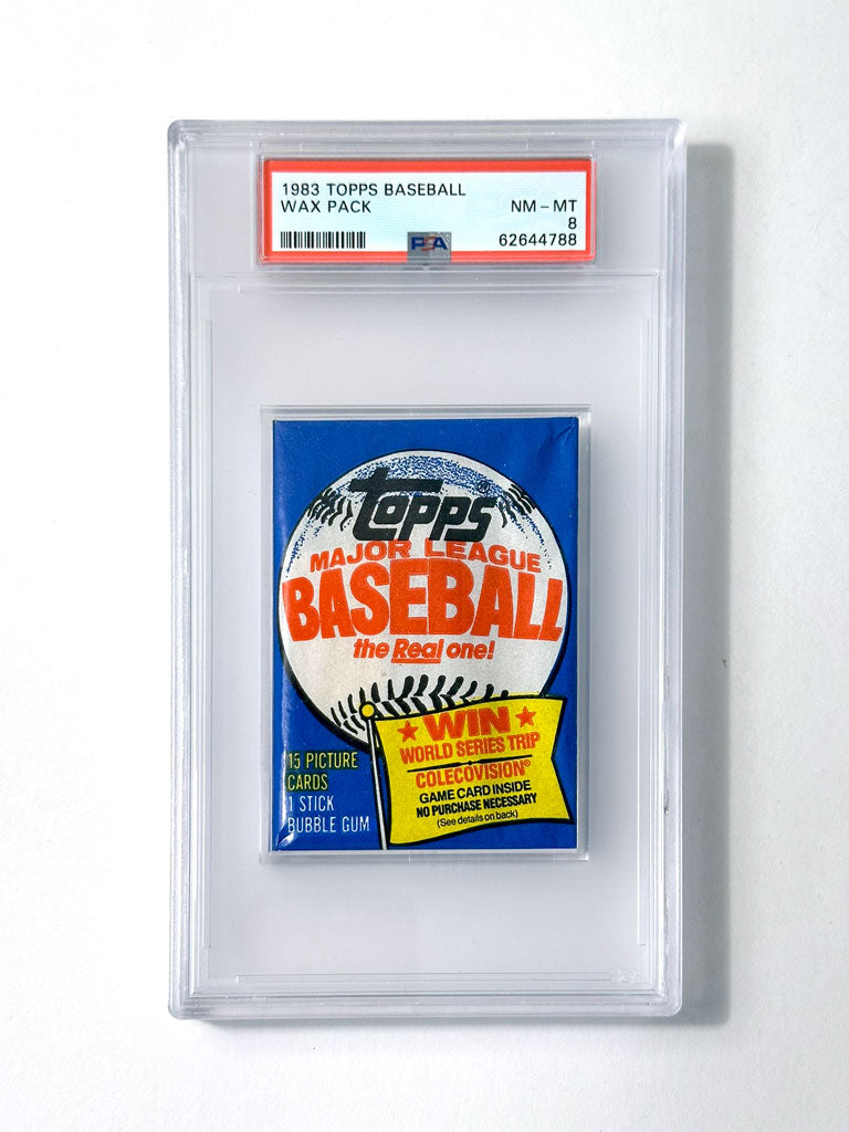 1983 Topps Baseball Wax Pack - PSA 8