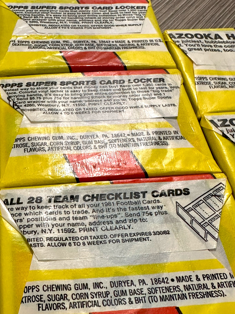 1981 Topps Football Wax Packs
