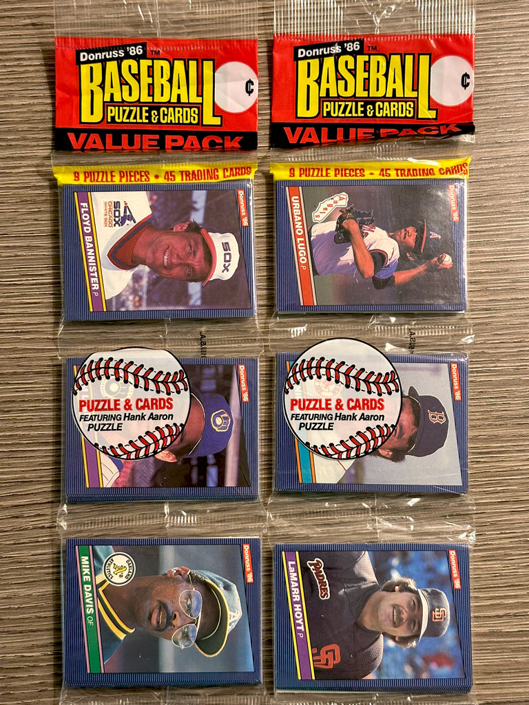 1986 Donruss Baseball Rack Packs (two racks/one price)