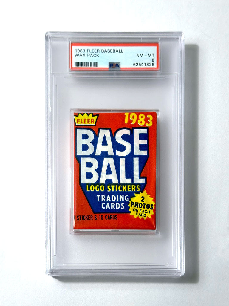 1983 Fleer Baseball Wax Pack - PSA 8