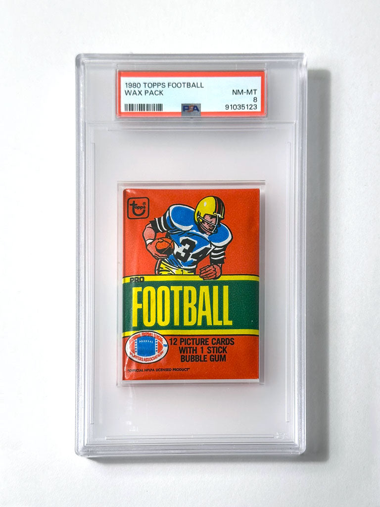 1980 Topps Football Wax Pack - PSA 8