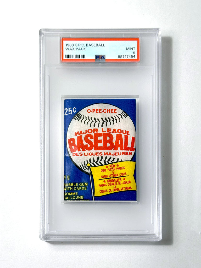1983 O-Pee-Chee Baseball Wax Pack - PSA 9