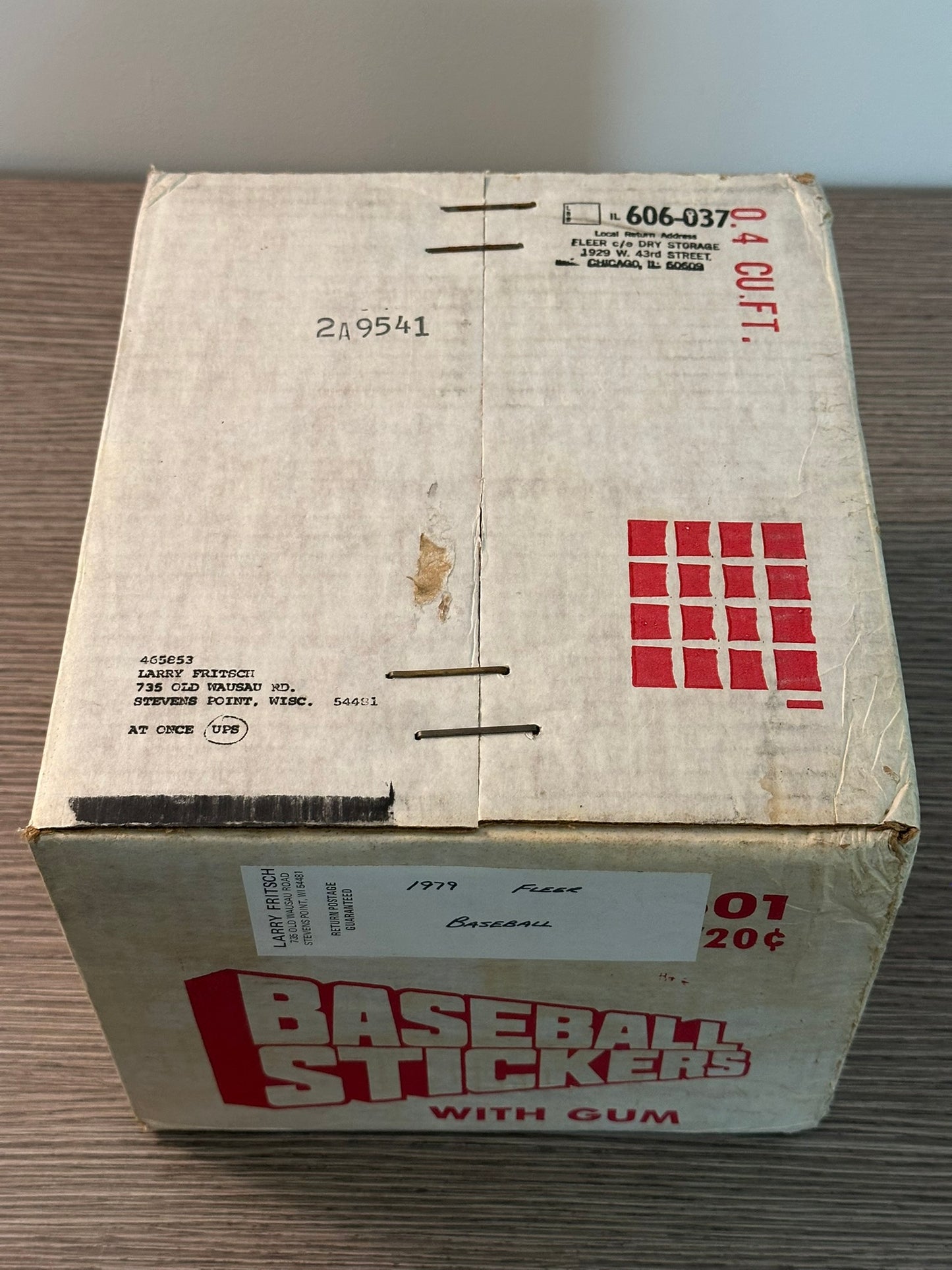 1979 Fleer Baseball Stickers - Factory Sealed Case of 12 Wax Boxes