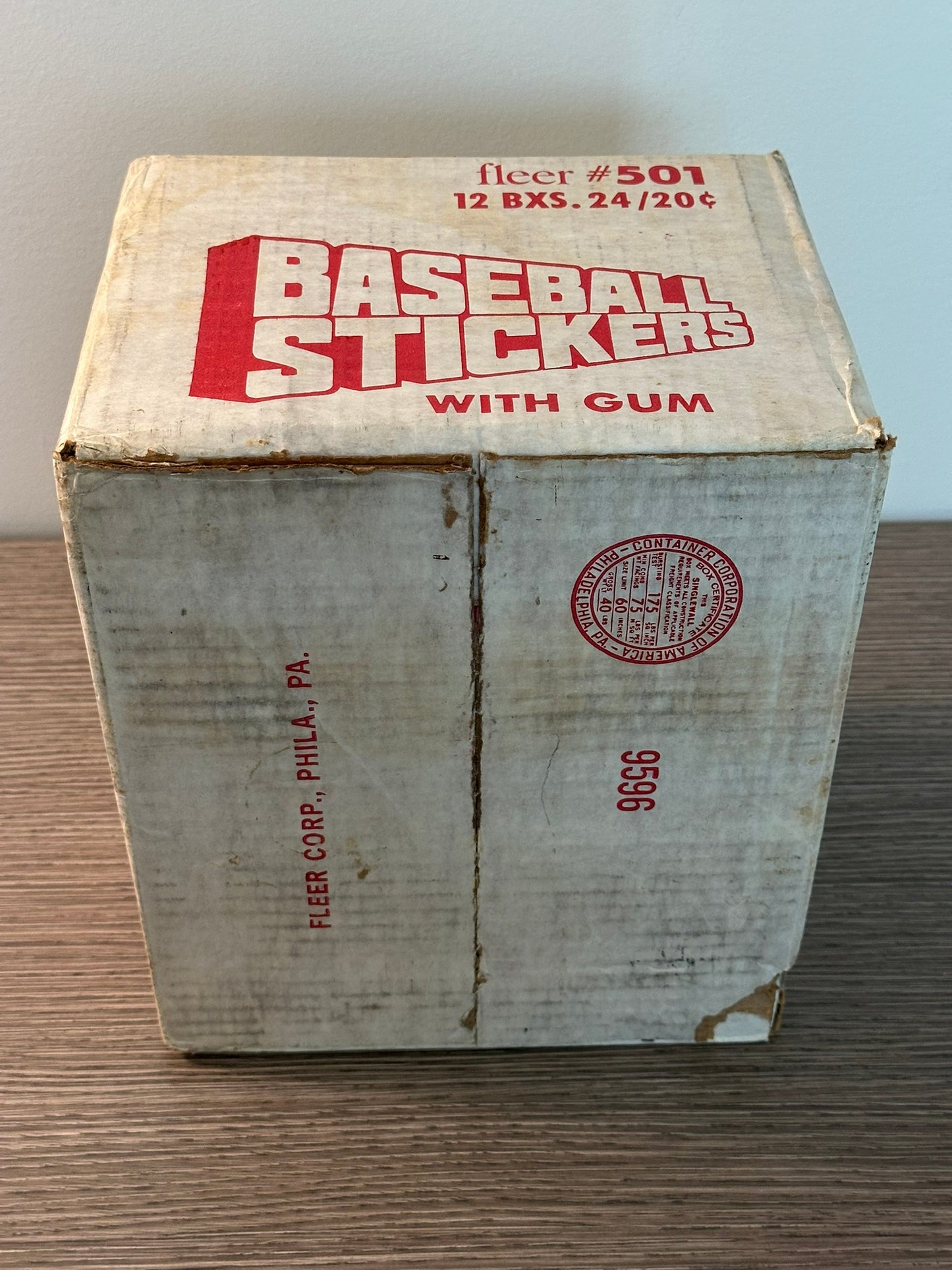 1979 Fleer Baseball Stickers - Factory Sealed Case of 12 Wax Boxes