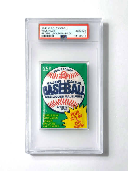 1981 O-Pee-Chee Baseball Wax Pack - PSA 10