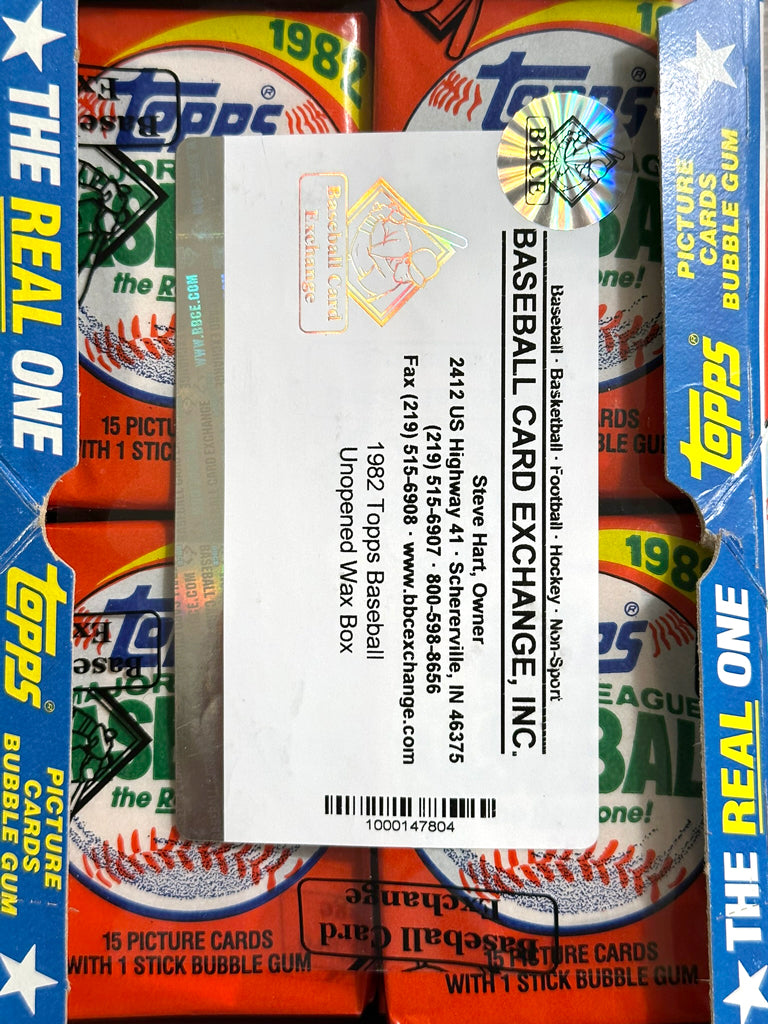 1982 Topps Baseball Wax Packs