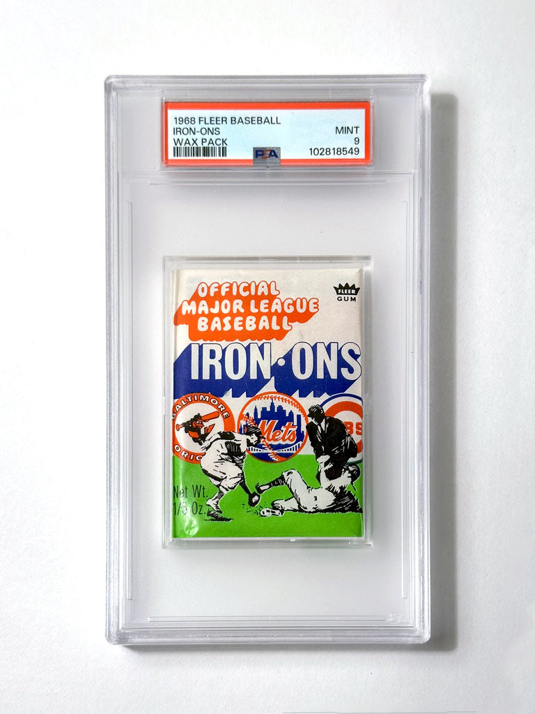 1968 Fleer Major League Baseball Iron-Ons Wax Pack - PSA 9