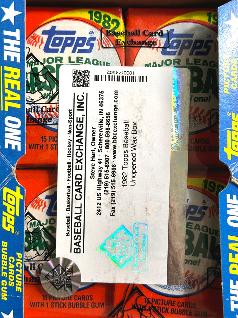 1982 Topps Baseball Wax Packs