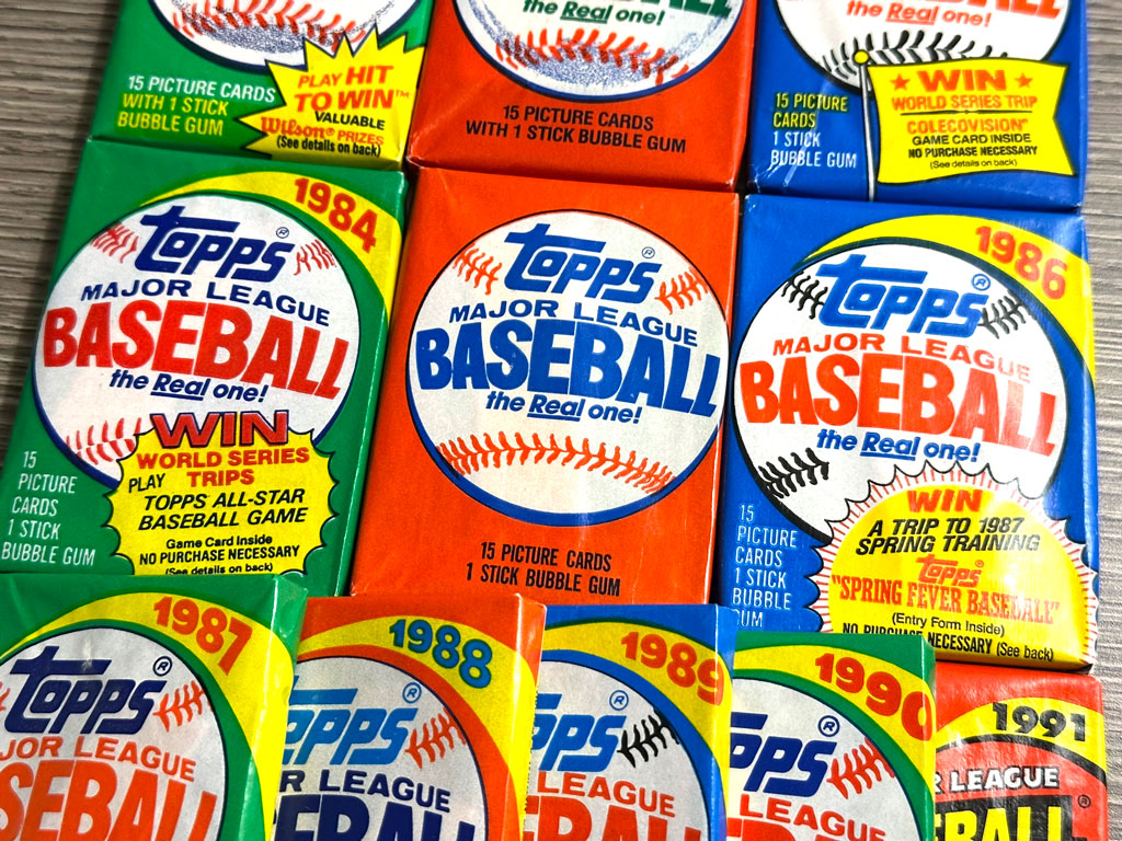 Topps Baseball Wax Pack Run - 1981 thru 1991
