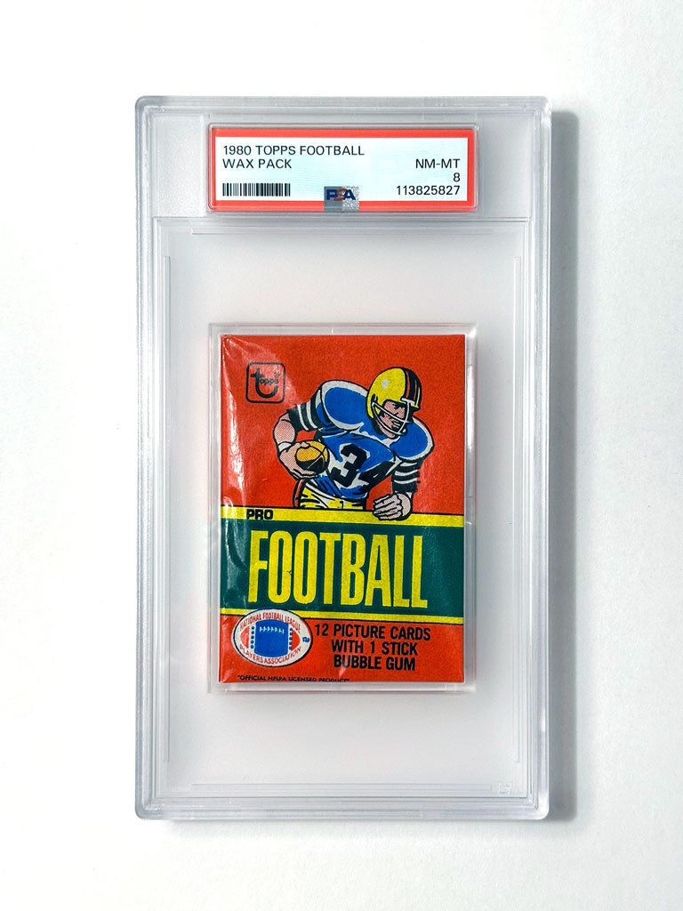 1980 Topps Football Wax Pack - PSA 8