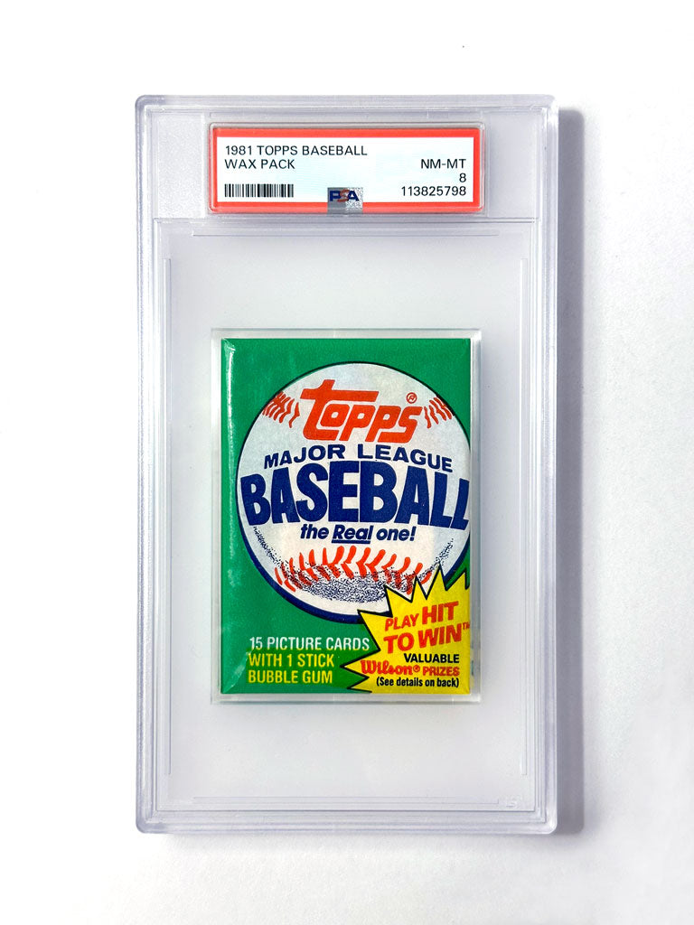 1981 Topps Baseball Wax Pack - PSA 8