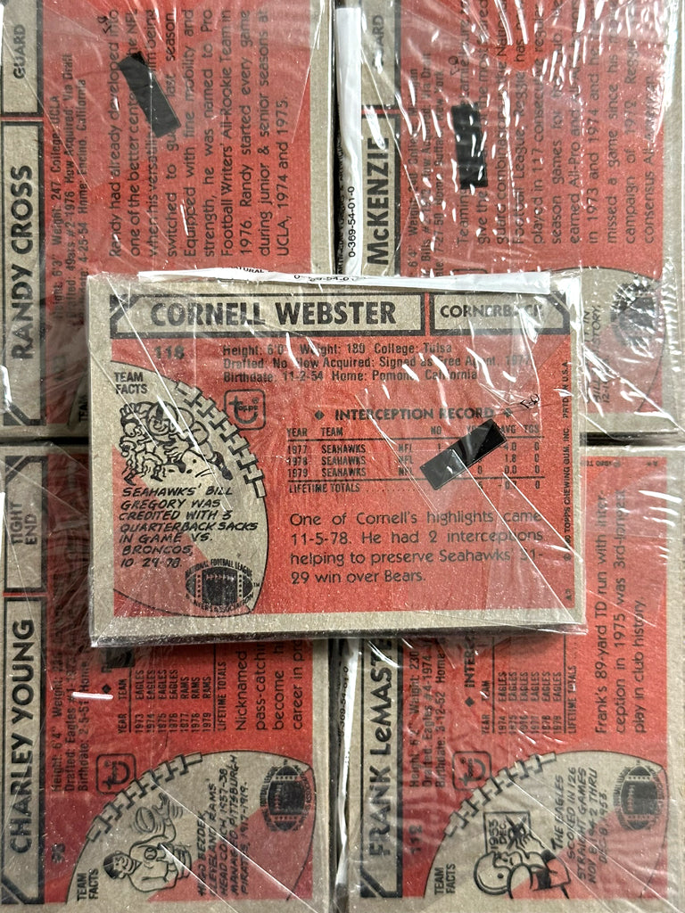 1980 Topps Football Cello Packs (five packs/one price)