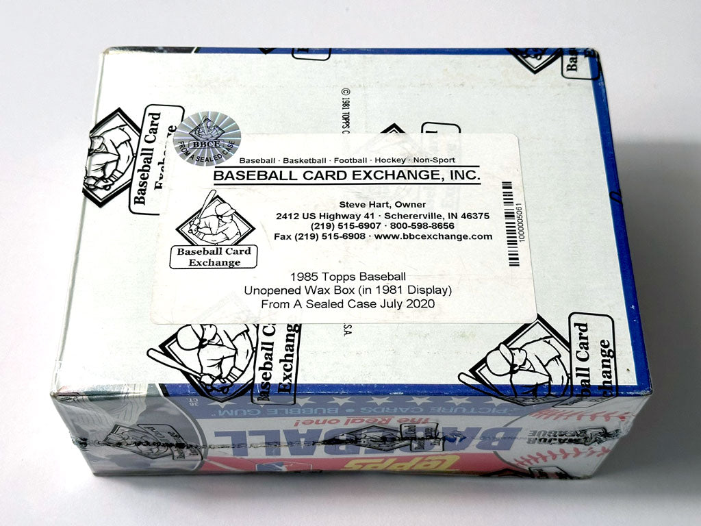 1985 Topps Baseball Wax Box in 1981 Display - BBCE Authenticated (FASC)