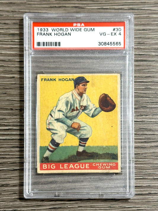 1933 World Wide Gum #30 Frank Hogan - PSA 4