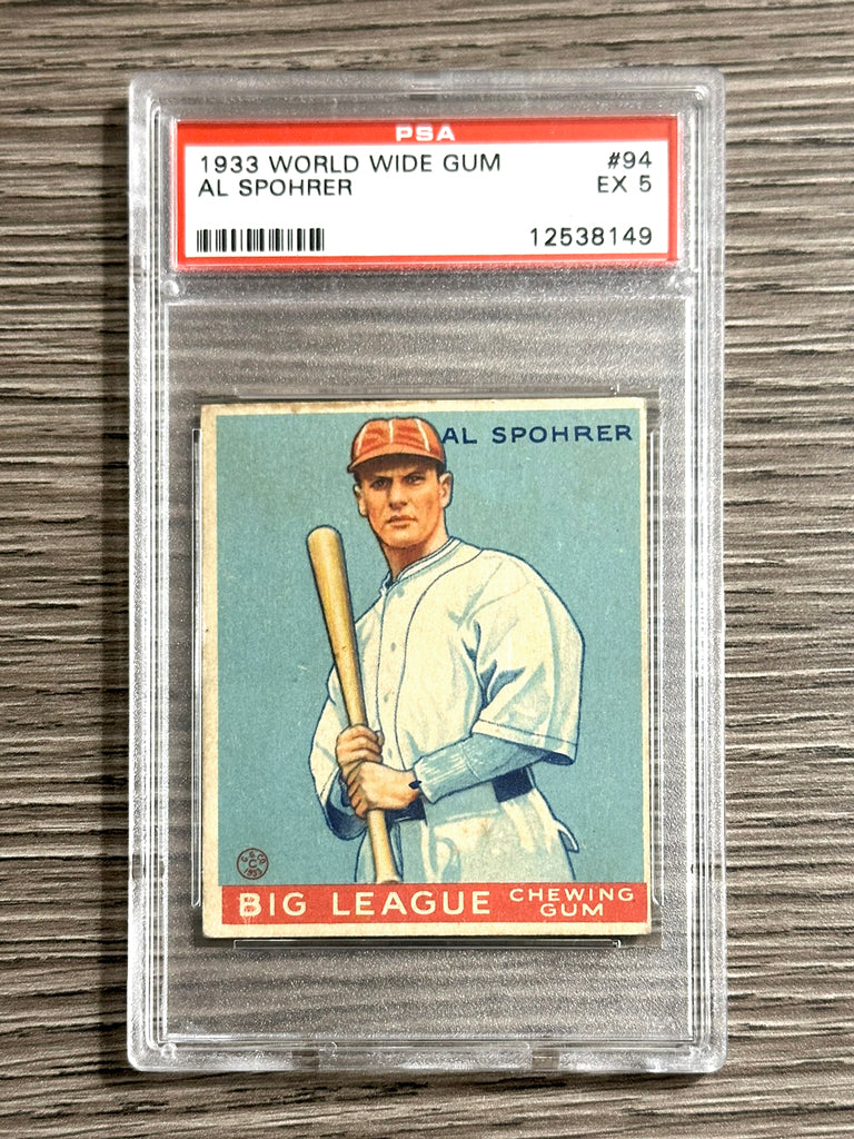 1933 World Wide Gum #94 Al Spohrer - PSA 5