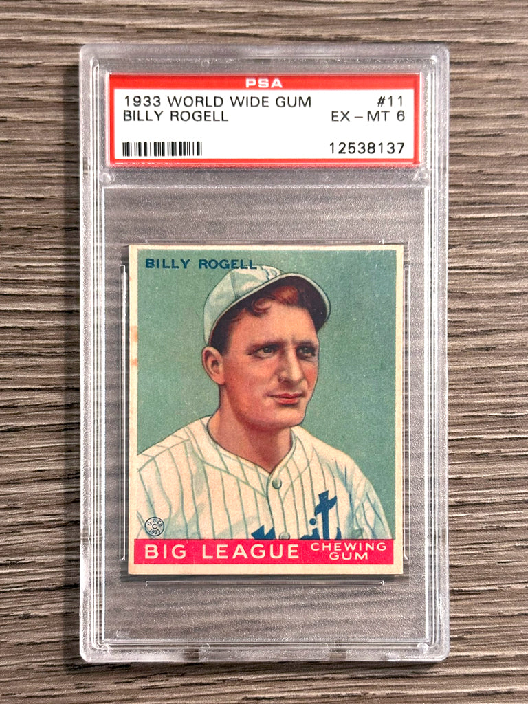 1933 World Wide Gum #11 Billy Rogell - PSA 6