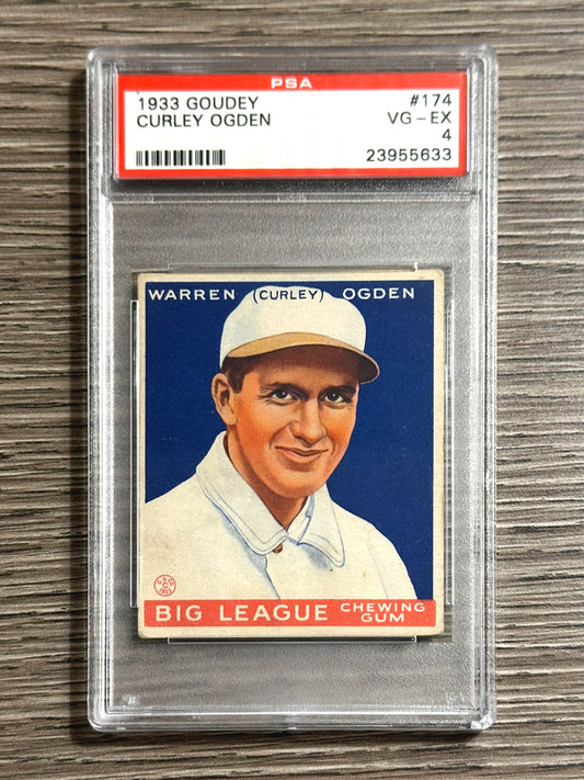 1933 Goudey #174 Curley Ogden (Royals) - PSA 4