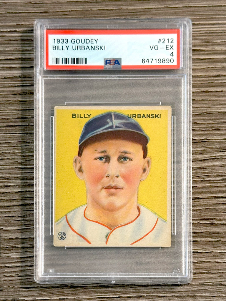 1933 Goudey #212 Billy Urbanksi (Braves) - PSA 4