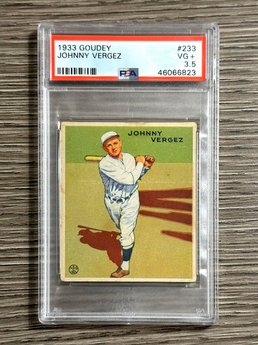 1933 Goudey #233 Johnny Vergez (Giants) - PSA 3.5