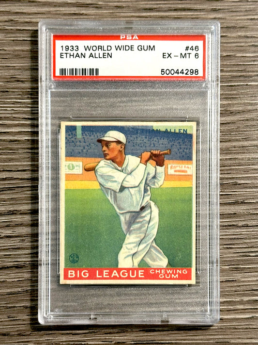 1933 World Wide Gum #46 Ethan Allen - PSA 6