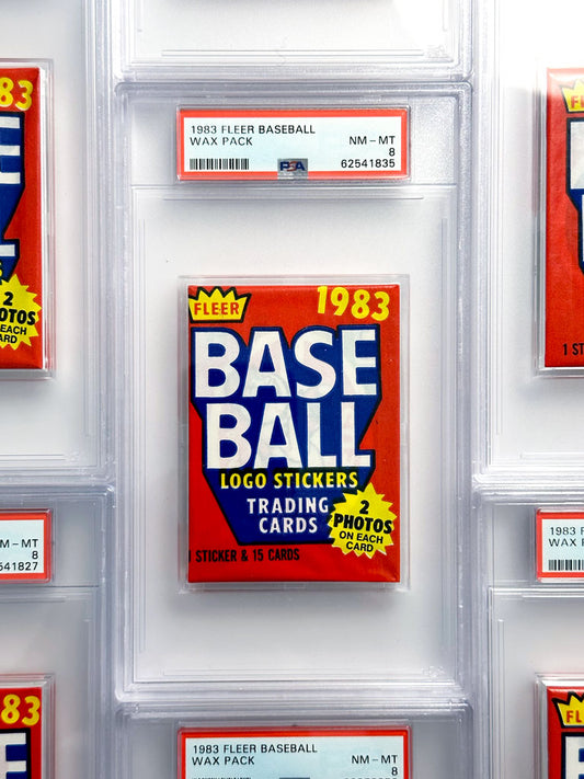 1983 Fleer Baseball Wax Pack - PSA 8