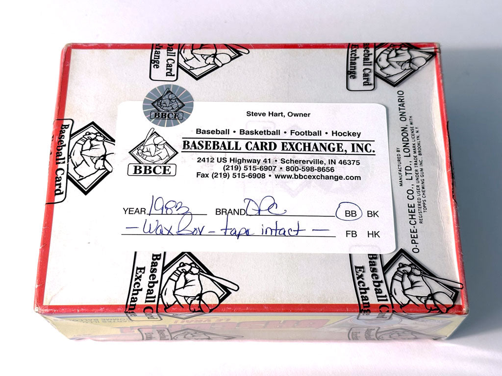 1983 O-Pee-Chee Baseball Wax Box - BBCE Authenticated (Tape Intact)