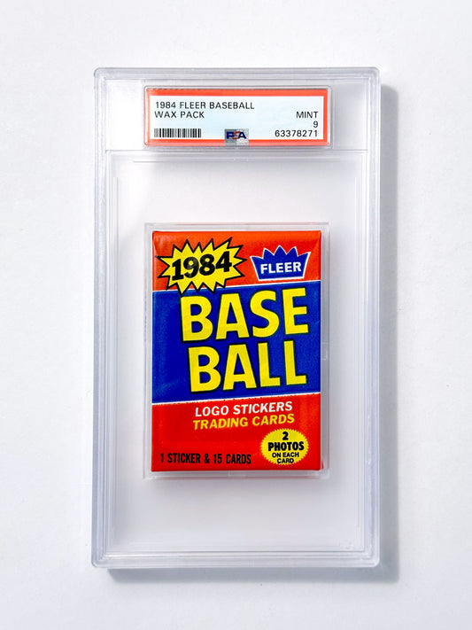 1984 Fleer Baseball Wax Pack - PSA 9