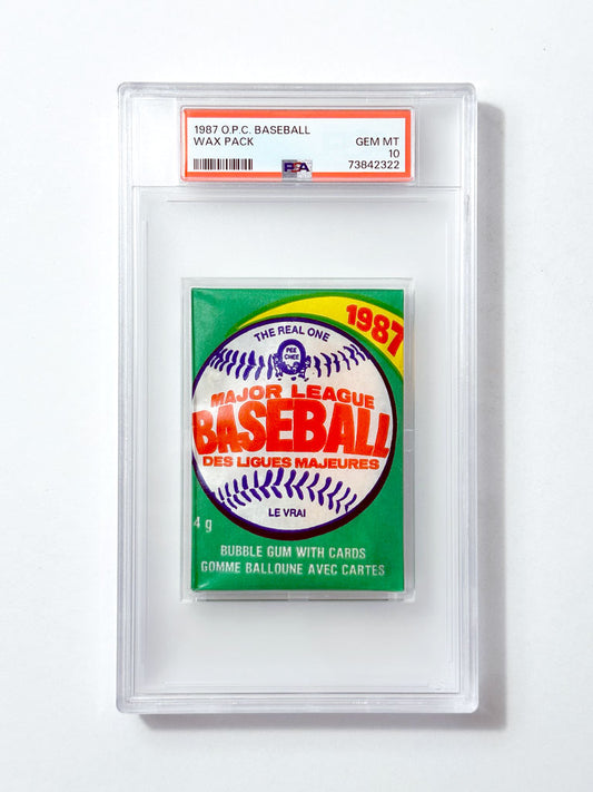1987 O-Pee-Chee Baseball Wax Pack - PSA 10