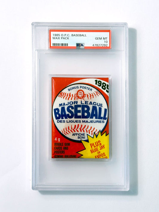 1985 O-Pee-Chee Baseball Wax Pack - PSA 10
