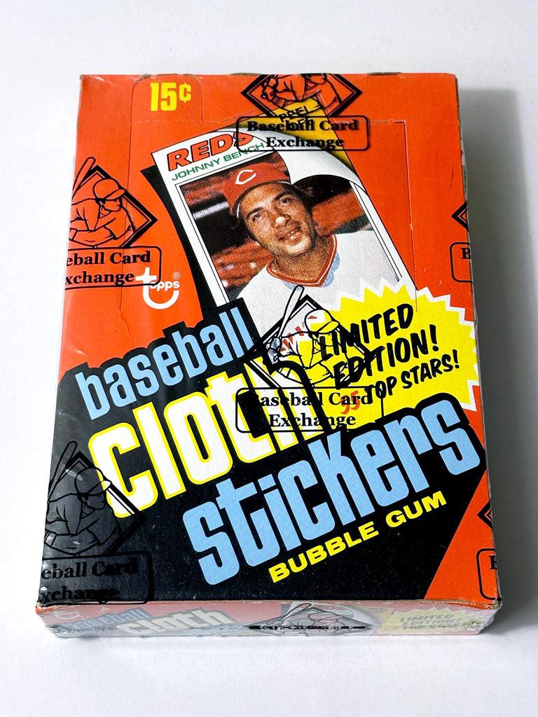 1977 Topps Baseball Cloth Stickers Wax Box - BBCE Authenticated (FASC)