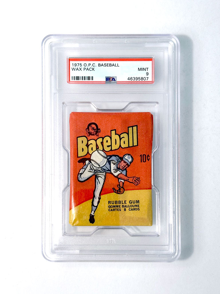 1975 O-Pee-Chee Baseball Wax Pack - PSA 9