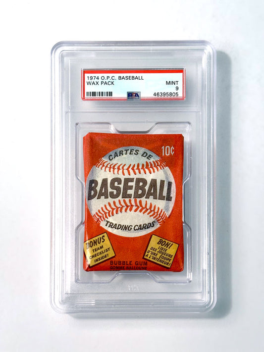 1974 O-Pee-Chee Baseball Wax Pack - PSA 9