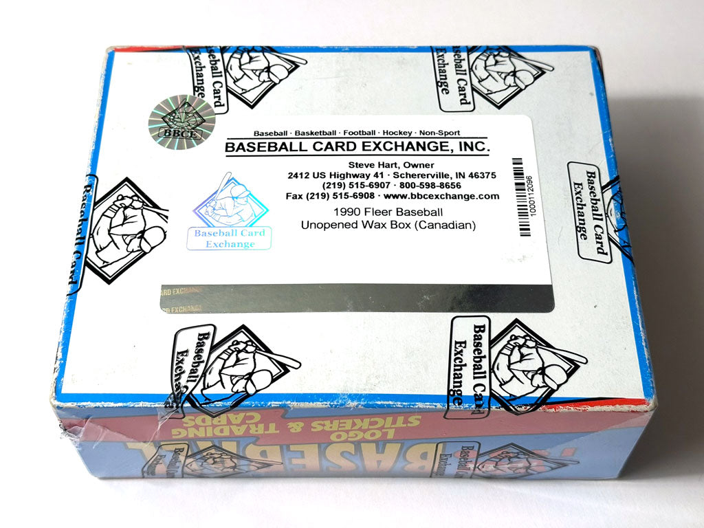 1990 Fleer "Canadian" Baseball Wax Box - BBCE Authenticated