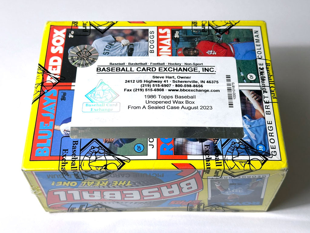 1986 Topps Baseball Wax Box - BBCE Authenticated (FASC)