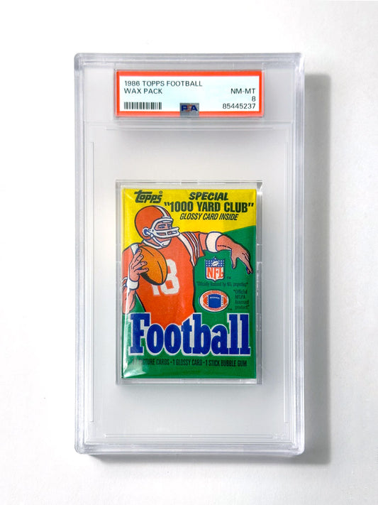 1986 Topps Football Wax Pack - PSA 8