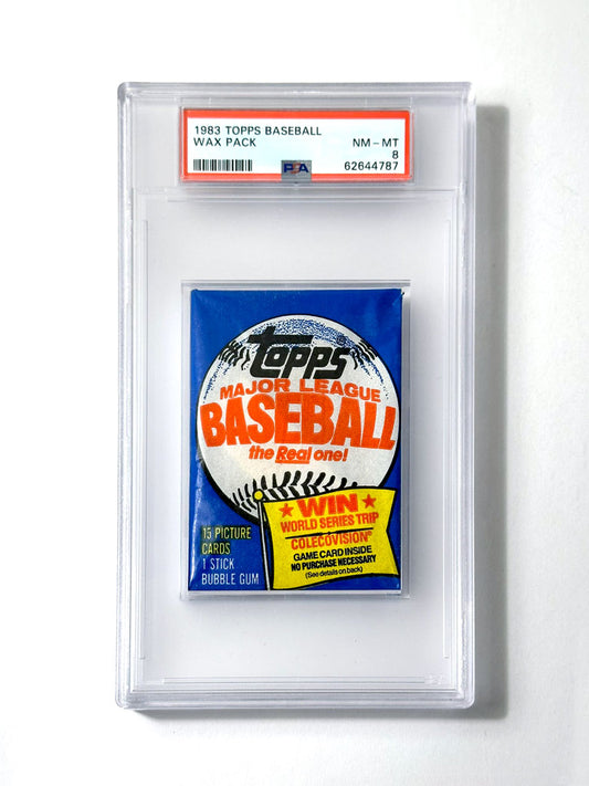 1983 Topps Baseball Wax Pack - PSA 8