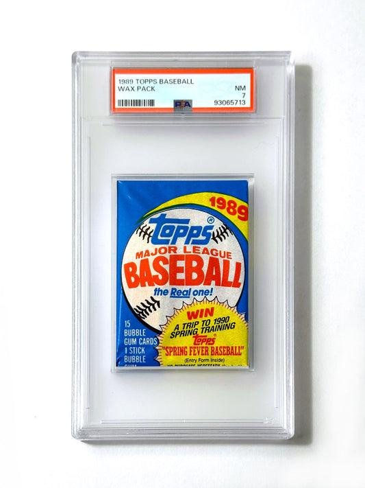 1989 Topps Baseball Wax Pack - PSA 7