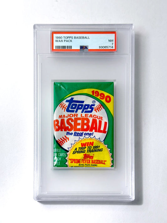 1990 Topps Baseball Wax Pack - PSA 7